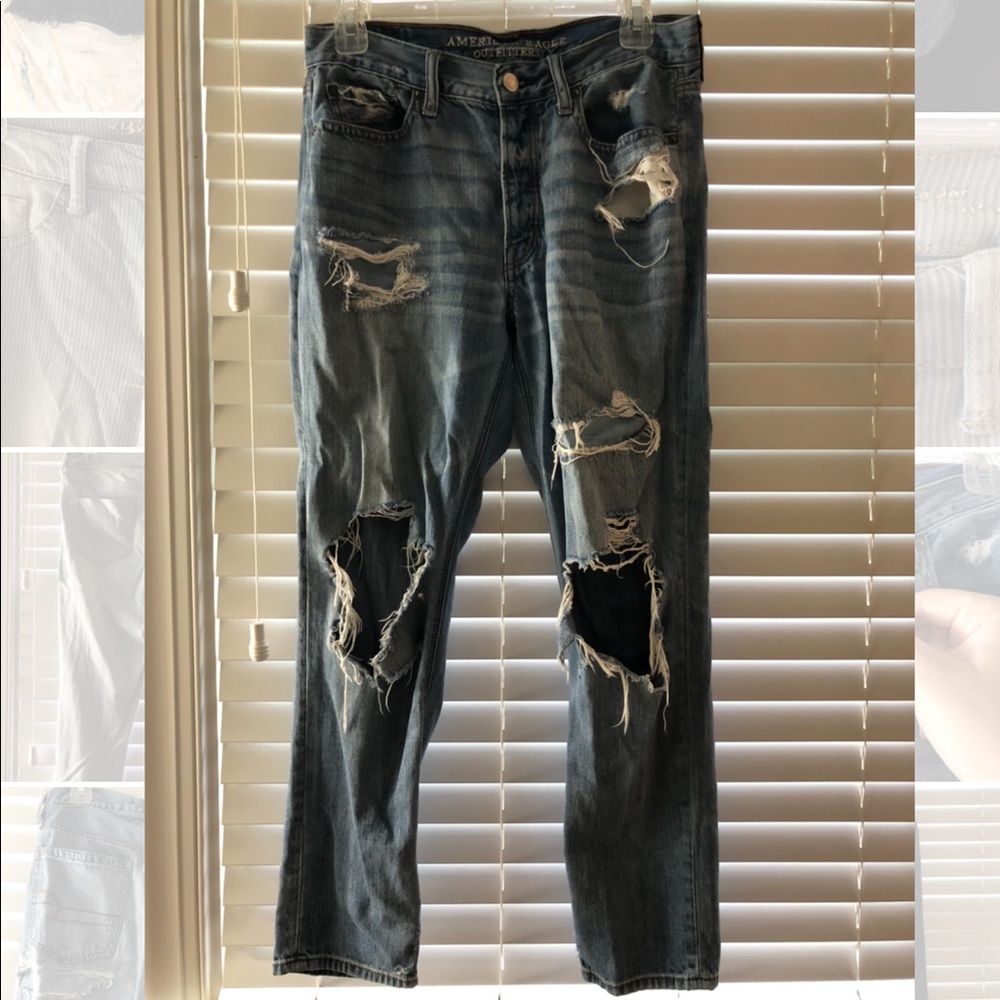 High Waisted Boyfriend Jeans